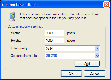 Custom Resolution Utility